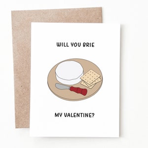 Carte de Saint Valentin Brie drôle, cadeau Brie Saint Valentin