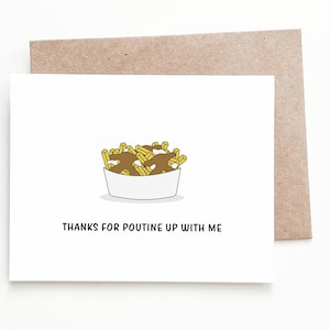 Funny Poutine Anniversary Card, Fries and Gravy Anniversary Gift image 1