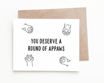 Funny Cat Congratulations Card, Thank You Card for Cat Lover