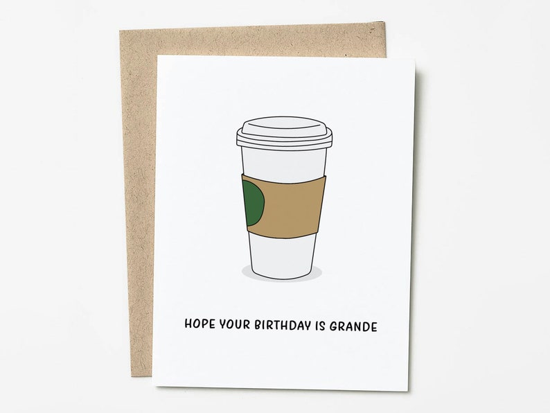 Funny Birthday Card for Coffee Lover Coffee Card for Friend Etsy