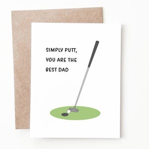 Carte de fête des pères amusante pour papa, cadeau de golf pour papa