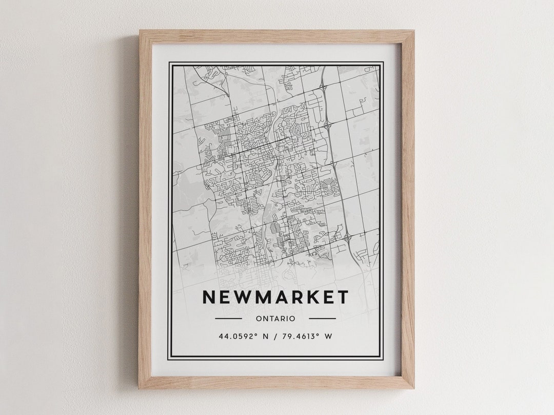 Newmarket Map Poster Print Modern Newmarket Street Map Decor Etsy