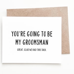 Funny Groomsman Card, Groomsmen Proposal Wedding Gift