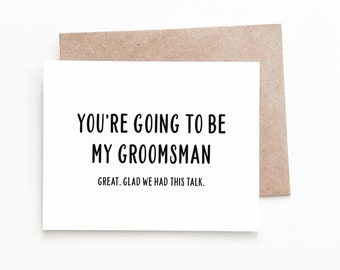 Funny Groomsman Card, Groomsmen Proposal Wedding Gift