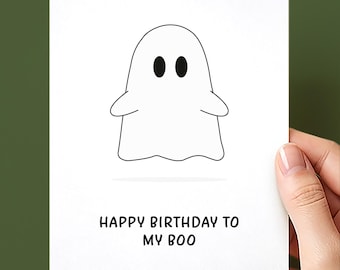 Ghost Birthday Wishes to Your Boo Birthday Card