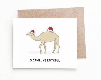 O Camel Ye Faithful Christmas Card