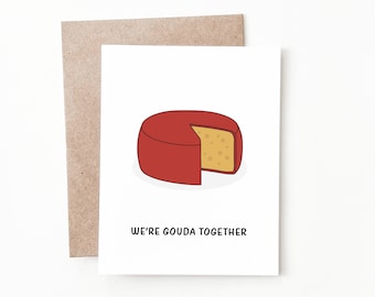 Funny Anniversary Card for Cheese Lover, Cheesy Anniversary Gift