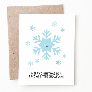 Carte de Noël drôle de flocon de neige, cadeau de Noël pour lui ou elle