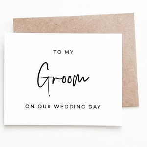 Wedding Day Card to Groom, Wedding Card from Bride