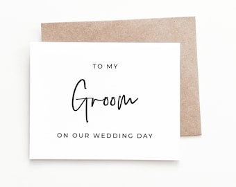 Wedding Day Card to Groom, Wedding Card from Bride
