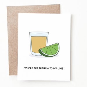 Carte d'anniversaire drôle de tequila, carte d'anniversaire d'alcool pour lui ou elle