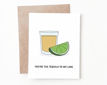 Funny Tequila Anniversary Card, Alcohol Anniversary Card for Him or Her