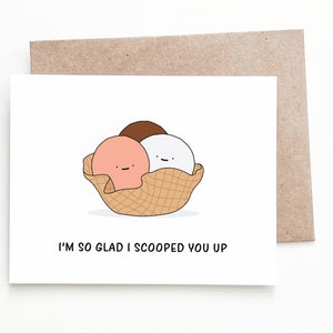 Funny Ice Cream Anniversary Card, Ice Cream Anniversary Gift for Him or Her