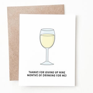Carte drôle de fête des mères, carte-cadeau de vin pour maman