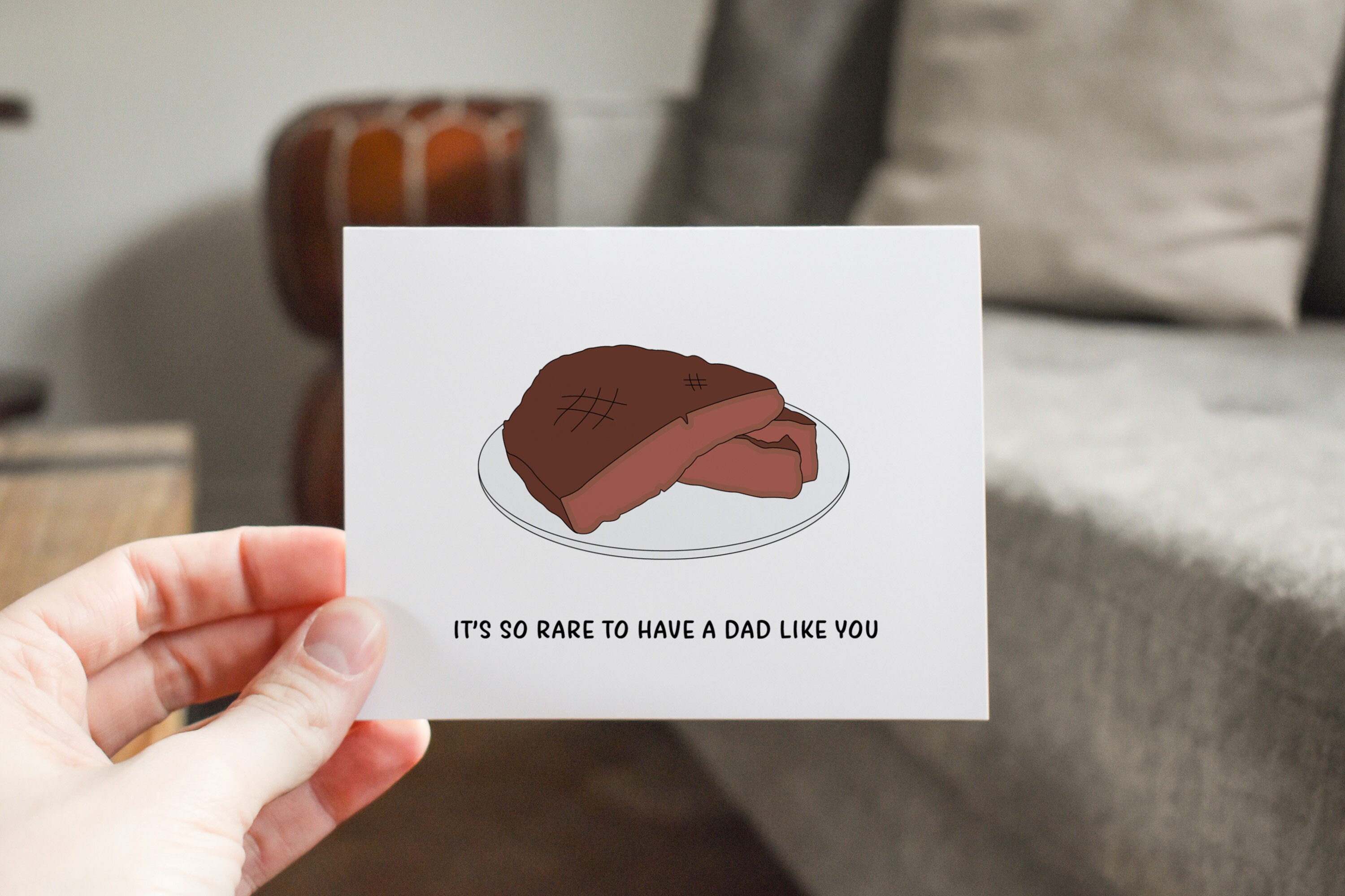 Funny Father's Day Card For Dad Steak Gift For Dad Etsy