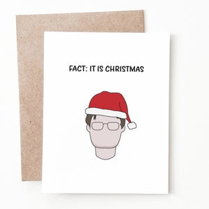 Carte de Noël The Office, carte de vœux Dwight Schrute pour ami