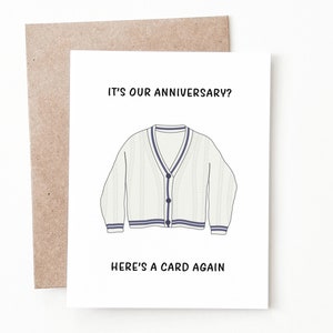Carte d'anniversaire drôle de cardigan, cadeau d'anniversaire de cardigan pour lui ou elle