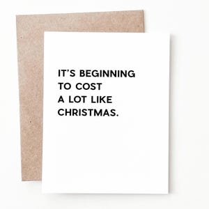 Carte de Noël chère drôle, cadeau de Noël fait main drôle pour lui ou elle