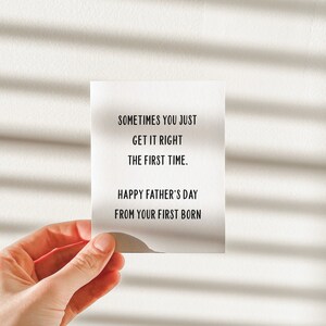 Funny Fathers Day Card, Oldest First Child Card for Dad image 10