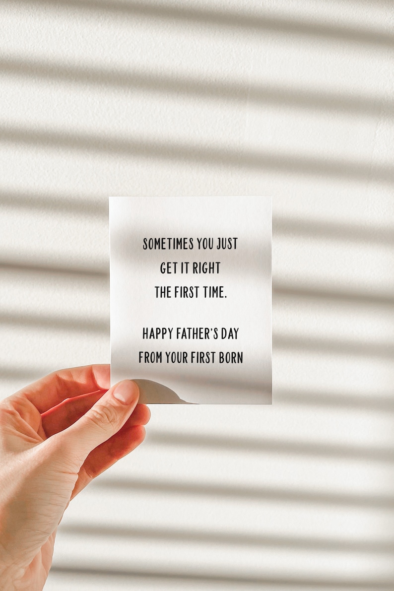 Funny Fathers Day Card, Oldest First Child Card for Dad image 10