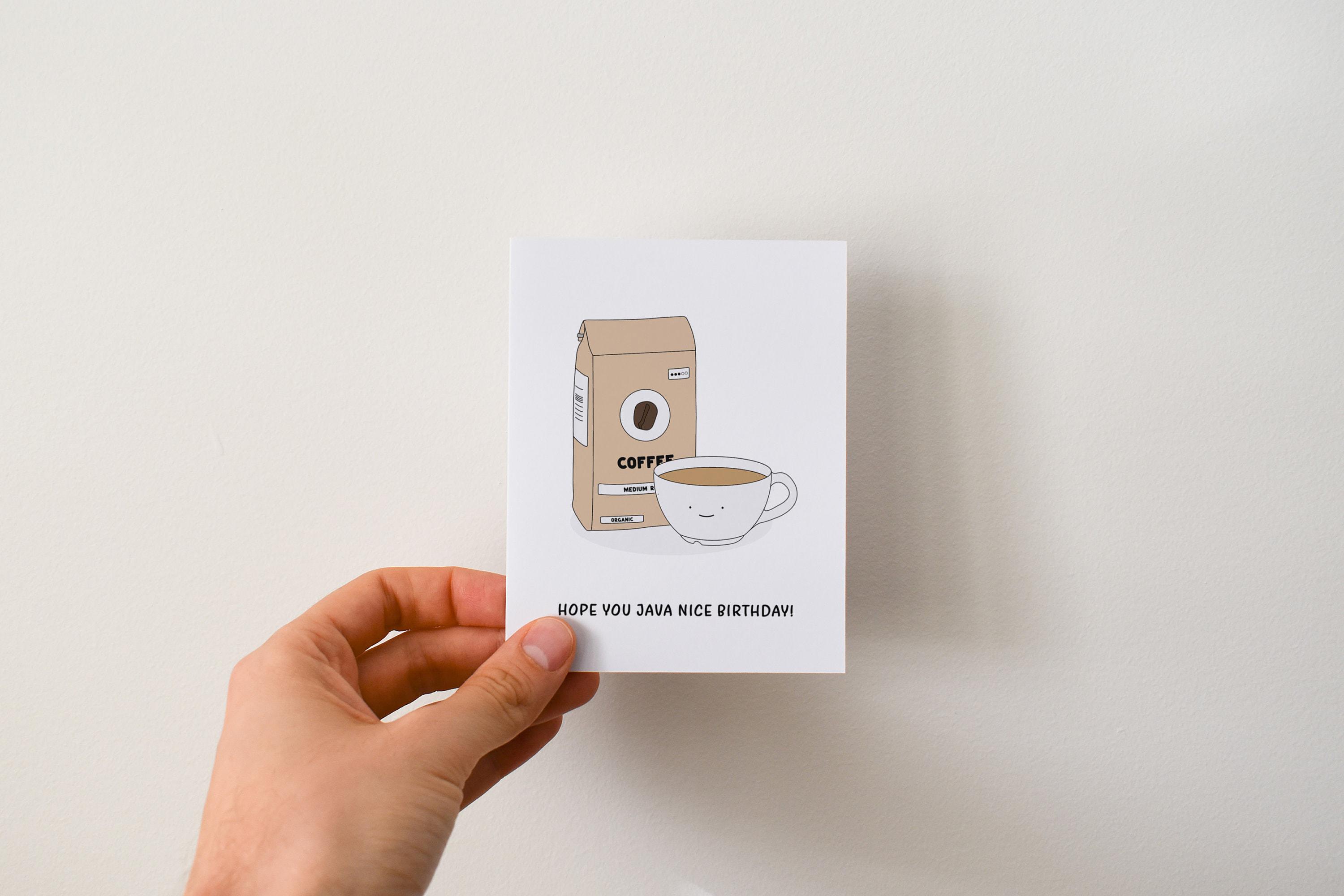 Java Nice Birthday Coffee Lover Birthday Card - Etsy