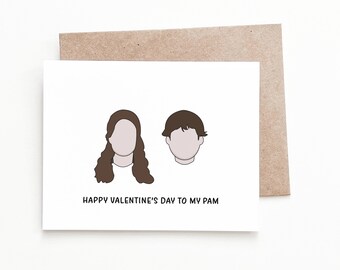 The Office Valentines Day Card, Jim and Pam Valentines Gift for Girlfriend or Wife