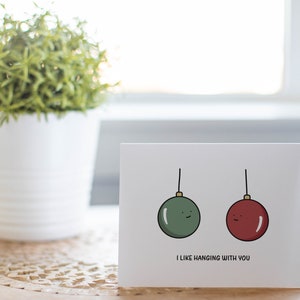 Funny Christmas Card, Christmas Ornament Pun Holiday Card image 8