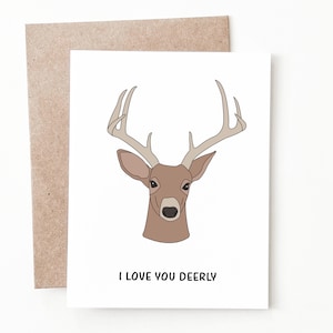 Carte d'anniversaire drôle de cerf, cadeau d'anniversaire pour lui ou elle