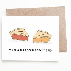 Carte de mariage Cutie Pies drôle, cadeau de mariage pour les jeunes mariés