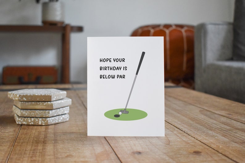 Funny Golf Birthday Card Birthday Gift for Dad or Boyfriend Etsy