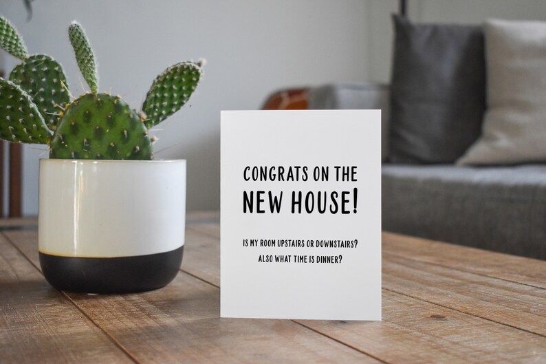 Funny Housewarming Card New Home Housewarming Gift Etsy