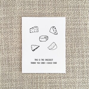 Funny Cheese Thank You Card, Cheesy Thank You Gift for Him or Her ...