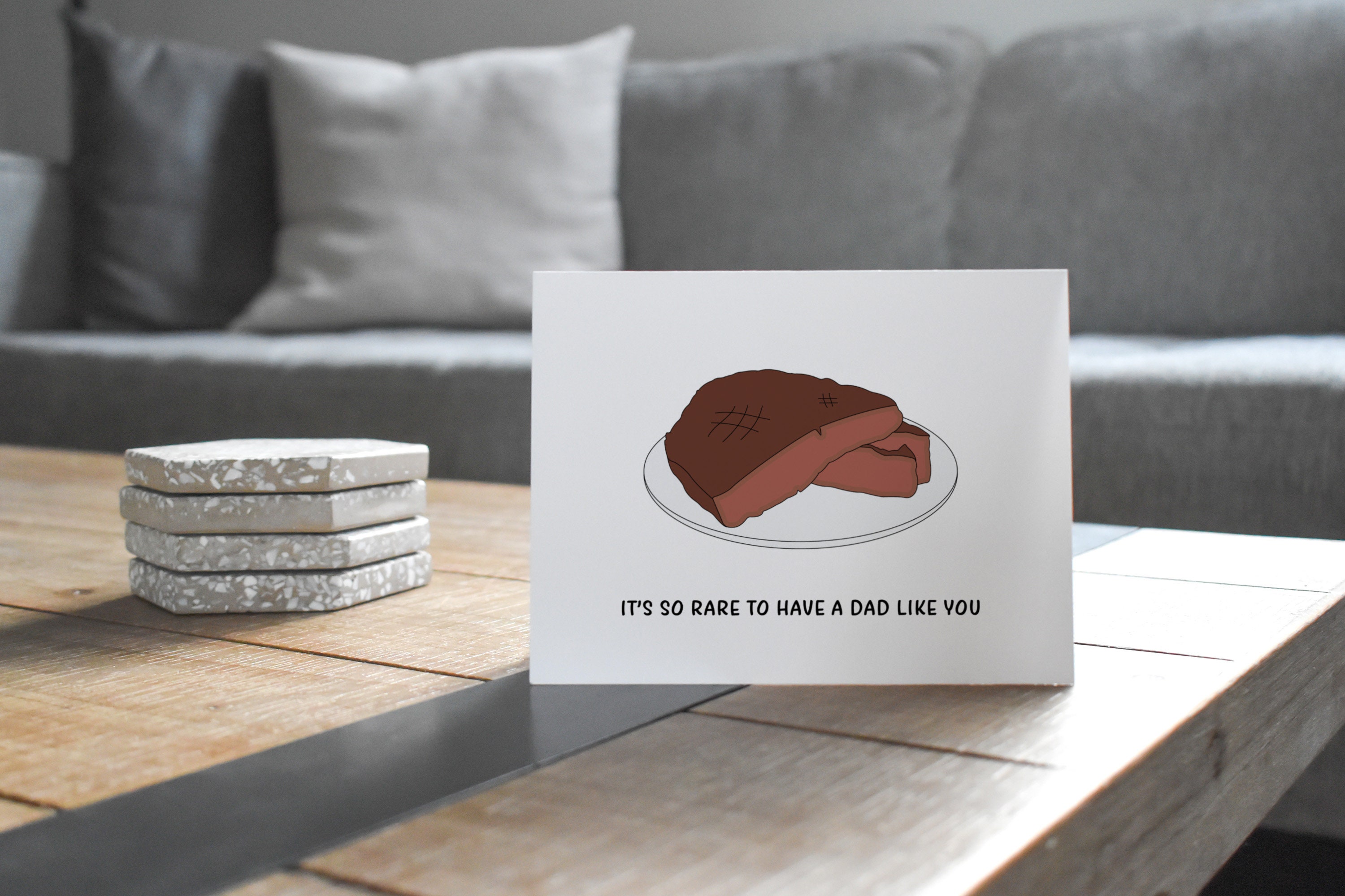 Funny Father's Day Card For Dad Steak Gift For Dad Etsy