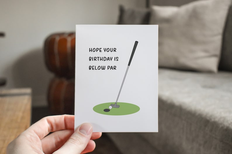 Funny Golf Birthday Card Birthday Gift for Dad or Boyfriend Etsy