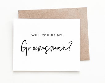 Wedding Card for Groomsman, Groomsman Proposal Card