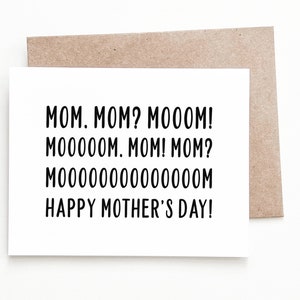 Funny Mothers Day Card, Where's Mom Card for Mom