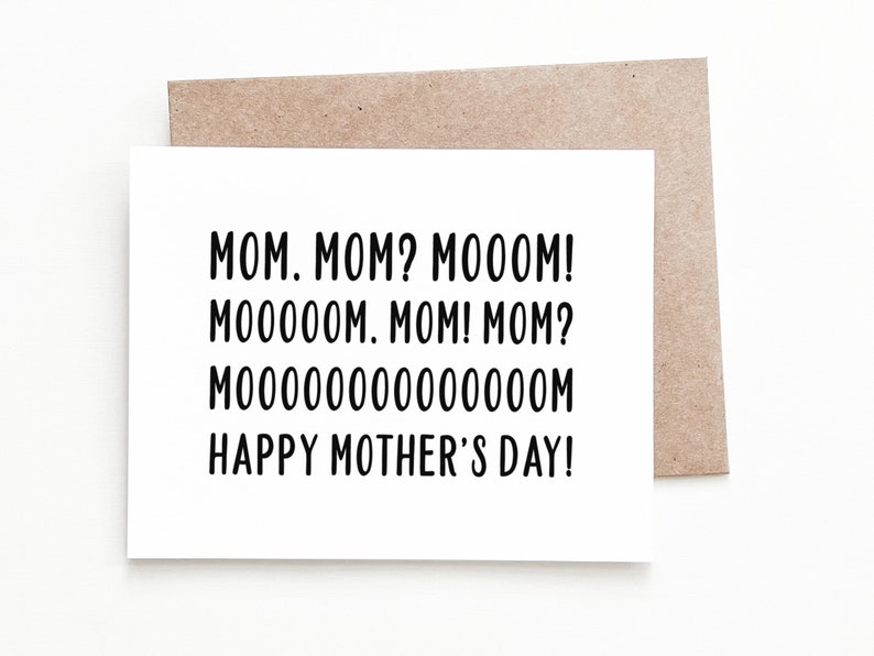 Funny Mothers Day Card, Where's Mom Card for Mom image 1