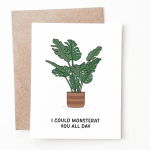 Carte d'anniversaire drôle de Monstera, cadeau d'anniversaire de maman de plante pour lui ou elle