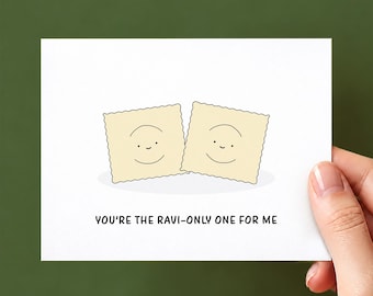 Ravioli Pasta Love and Anniversary Card