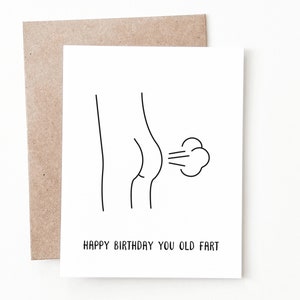 Carte d'anniversaire drôle, cadeau d'anniversaire de vieil homme pour papa ou petit ami