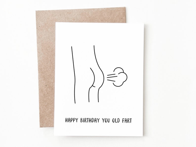 Funny Birthday Card, Old Man Birthday Gift for Dad or Boyfriend image 1