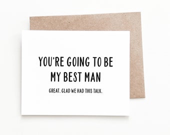 Funny Best Man Card, Best Man Proposal Wedding Gift