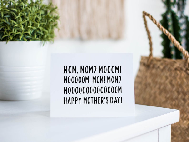 Funny Mothers Day Card, Where's Mom Card for Mom image 3