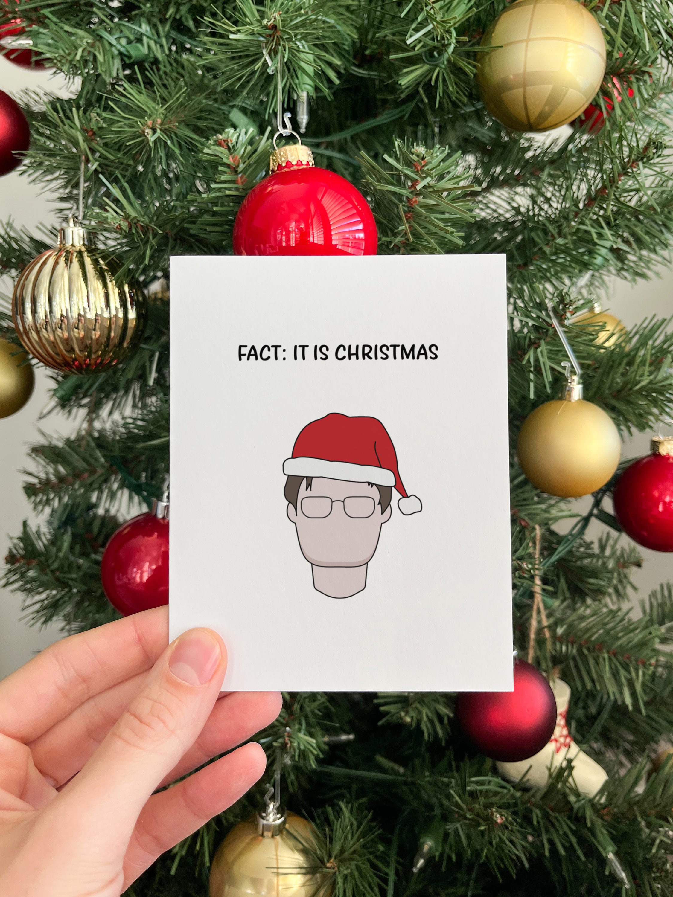 handmade the office dwight christmas card - etsy new zealand