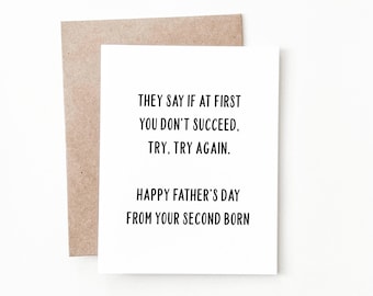 Try Again Middle Child Father's Day Card