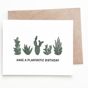 Funny Plant Birthday Card, Succulent Birthday Gift