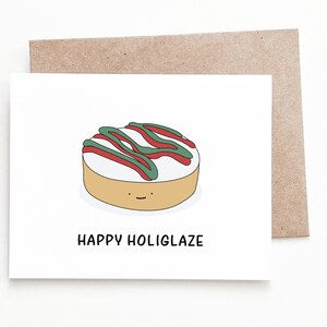 Carte de Noël drôle de beignet, cadeau de Noël de vacances pour lui ou elle
