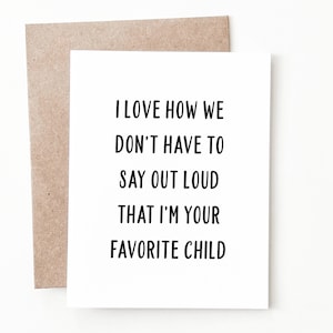Carte de fête des pères amusante pour papa, cadeau enfant préféré pour papa