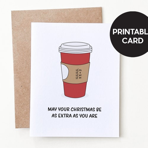 Digital Download Christmas Card Watercolor Holiday Card - Etsy