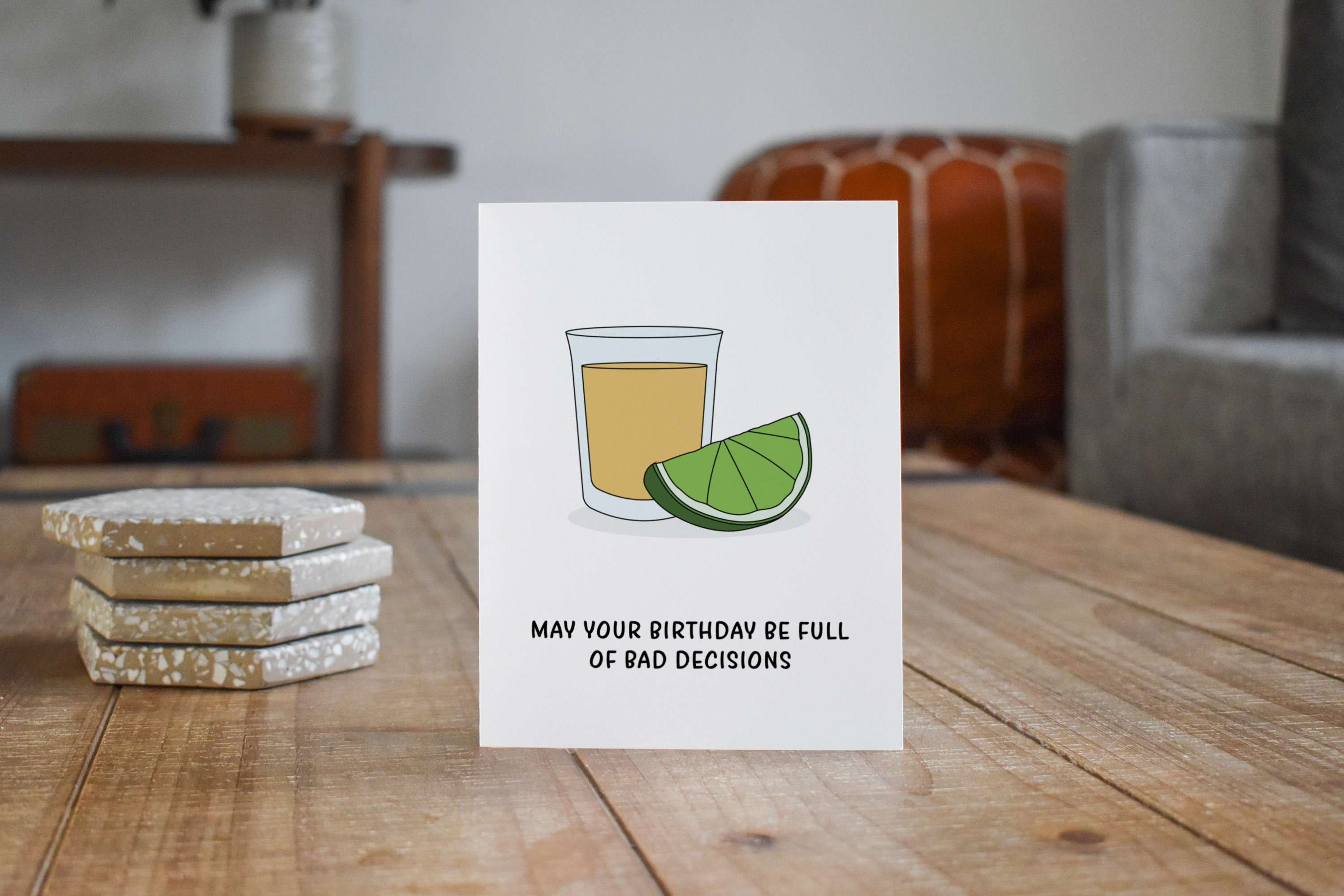 Funny Tequila Birthday Card Alcohol Birthday Gift for Him or Etsy